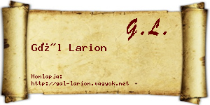 Gál Larion névjegykártya